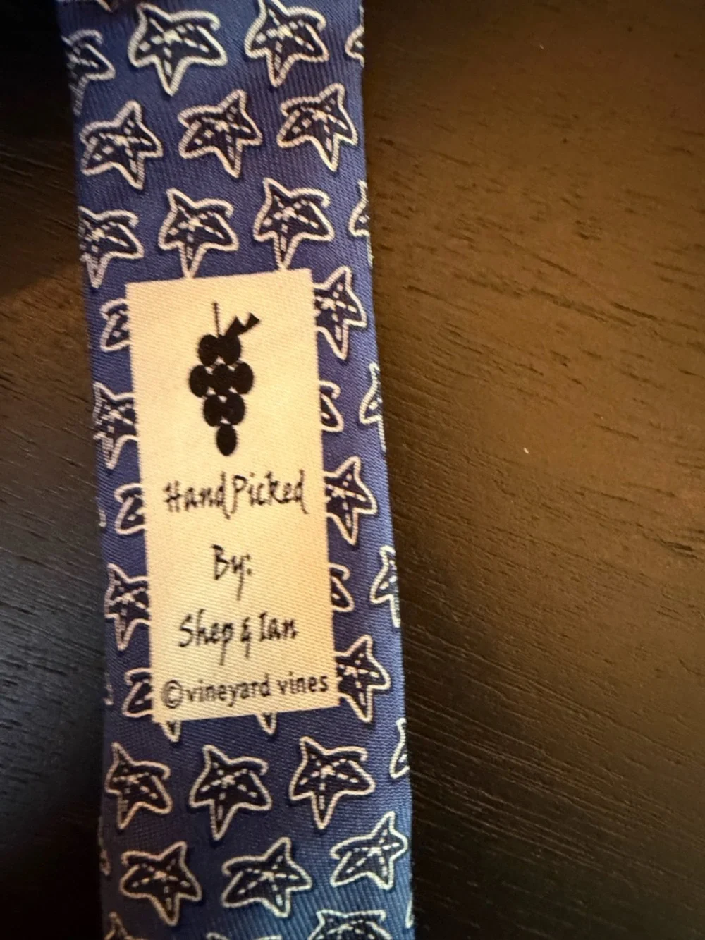 Vineyard Vines Silk Ties- Blue Bull & Bear Stock Market and Blue Shellfish